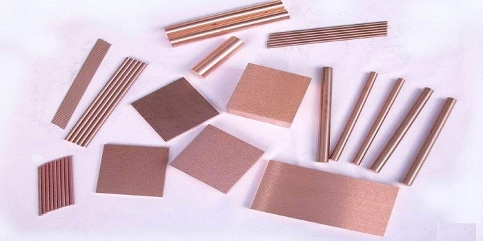 Tungsten copper alloy products W50 W55 Copper Tungsten Bricks 5mm - 100mm Thickness CuW Alloy Brick